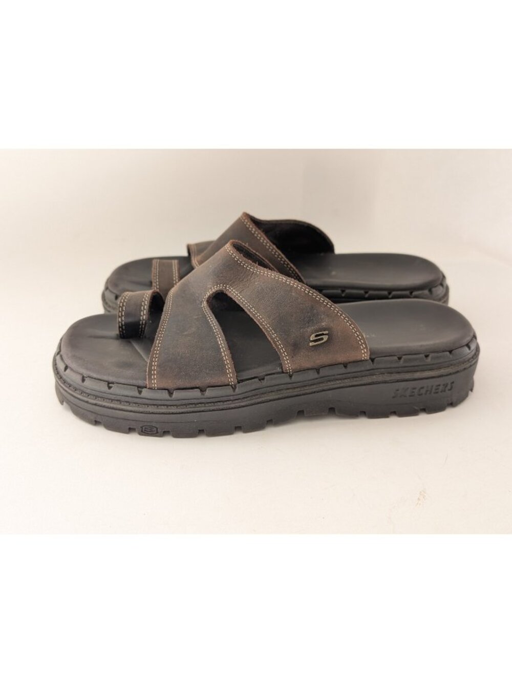 Vintage 90s Y2K Skechers Jammers Chunky Platform Sandals Brown Mens 8 Women's 9